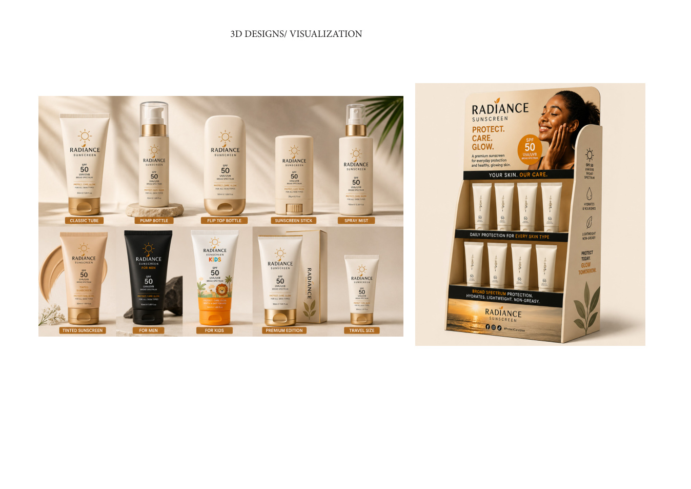 Radiance Sunscreen 3D visualisation